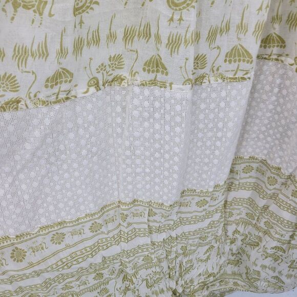 Free People Womens Boho Maxi Dress Halter Open Back Tiered Sz XS Green Cotton - Picture 8 of 16